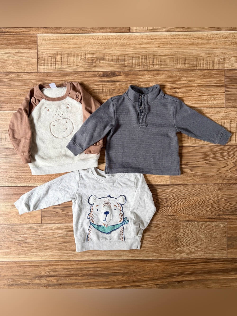 Toddler 3 pack of outdoorsy long sleeve tops